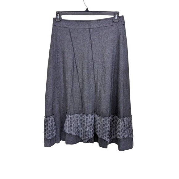 Dolcezza Midi Skirt Womens Medium Boho Art To Wear Artsy Gray Lagenlook Lined - Picture 2 of 6
